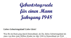 Geburtstagsrede für den Jahrgang 1948 (männlich)