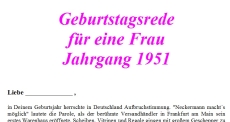 Geburtstagsrede Jahrgang 1951 weiblich