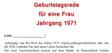 Geburtstagsrede Jahrgang 1971 weiblich