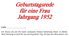 Geburtstagsrede Jahrgang 1952 weiblich