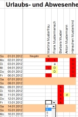 Urlaubs- und Abwesenheitsplaner