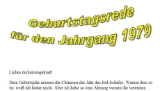 Geburtstagsrede für den Jahrgang 1979 (männlich)