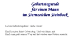 Geburtstagsrede für einen Mann im Sternzeichen Skorpion
