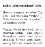 Rede zum 40. Geburtstag für eine Frau