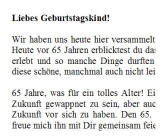 Rede zum 65. Geburtstag für eine Frau