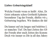 Rede zum 85. Geburtstag für eine Frau