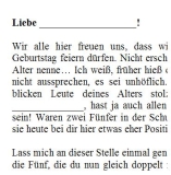 Rede zum 55. Geburtstag für eine Frau