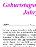 Geburtstagsrede für den Jahrgang 1963 weiblich