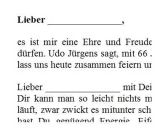 Rede zum 66. Geburtstag für einen Mann