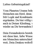 Geburtstagsrede für eine Frau im Sternzeichen Wassermann