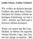 Geburtstagsrede für den Jahrgang 1964 (männlich)