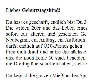 Humorvolle Geburtstagsrede zum 30. Geburtstag für einen guten Freund ...