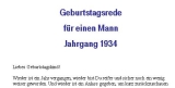 Geburtstagsrede für den Jahrgang 1934 (männlich)