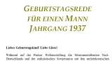 Geburtstagsrede für den Jahrgang 1937 (männlich)