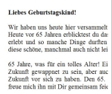 Rede zum 65. Geburtstag für eine Frau