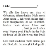 Rede zum 55. Geburtstag für eine Frau