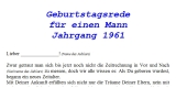 Geburtstagsrede Jahrgang 1961 männlich