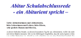 Abiturrede - Schüler spricht