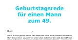 Rede zum 49. Geburtstag für einen Mann