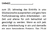 Rede zum 25jährigen Dienstjubiläum