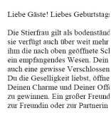 Geburtstagsrede für eine Frau im Sternzeichen Stier