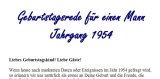 Geburtstagsrede für den Jahrgang 1954 (männlich)