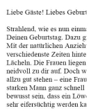 Geburtstagsrede für einen Mann im Sternzeichen Löwe